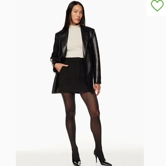 Aritzia Babaton Shapelace Mockneck Long Sleeve Cream Cropped Blouse - Picture 1 of 13